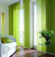 Zöld színű lapfüggöny panelek, árnyékolástechnika, lakberendezés - Arnyekoljunk.hu